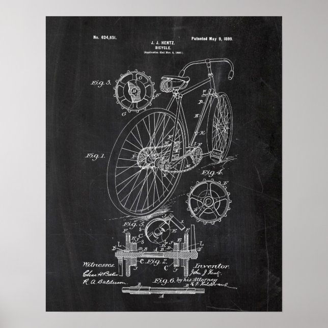 Affiche Brevet de bicyclette (Devant)