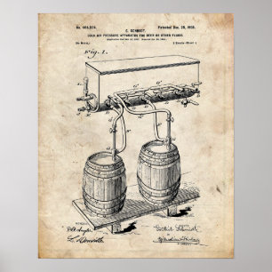 Affiche Brevet de bière