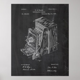 Affiche Brevet de caméra rétro