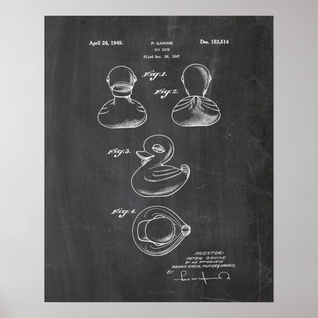 Affiche Brevet de canard à jouet (Devant)