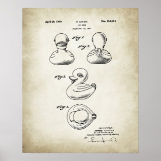 Affiche Brevet de Canard Jouet