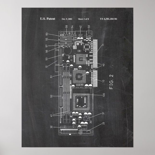 Affiche Brevet de carte graphique (Devant)