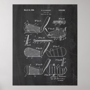 Affiche Brevet de clubs de golf