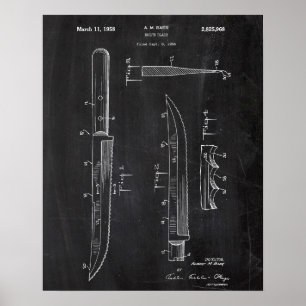 Affiche Brevet de couteau