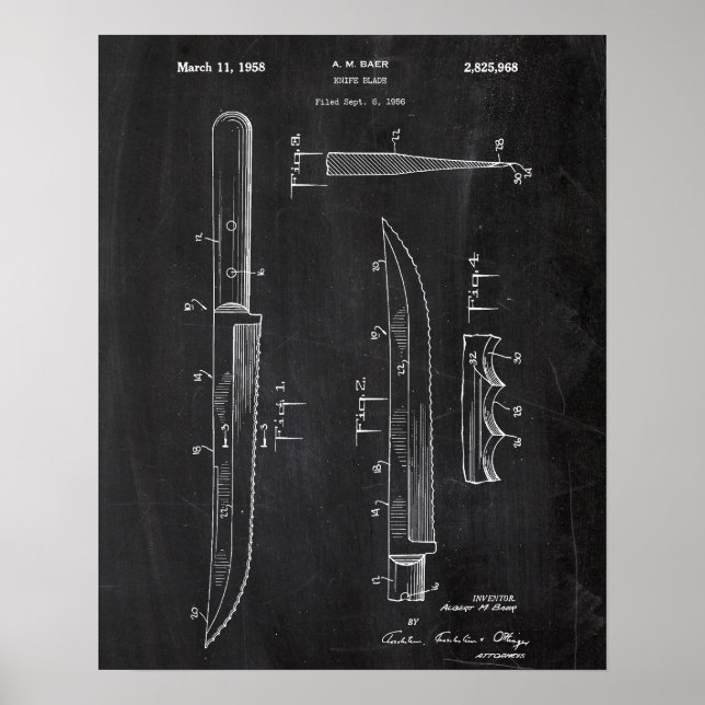 Affiche Brevet de couteau (Devant)