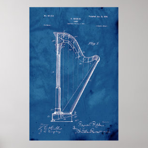Affiche Brevet de la harpe du plan directeur