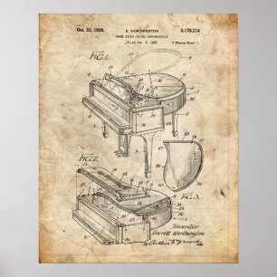 Affiche Brevet de piano