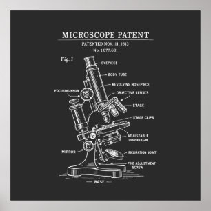 Affiche Brevet de plan de microscope