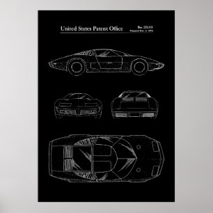 Affiche Brevet de voiture Chevrolet Aerovette Concept