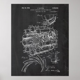 Affiche Brevet moteur à réaction