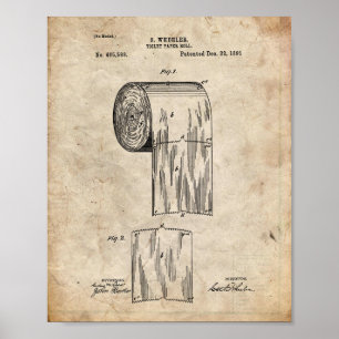 Affiche Brevet papier toilette