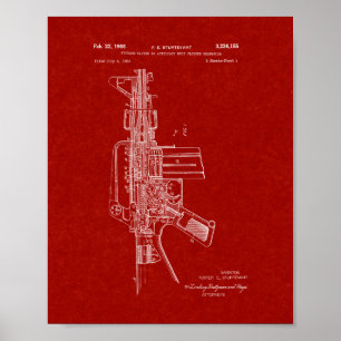 Affiche Brevet semi-automatique de fusil du colt AR-15 -