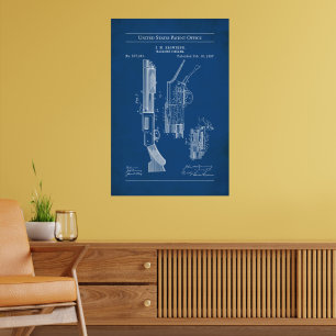 Affiche Brevet US 577281 - Pump Action Shotgun 1897
