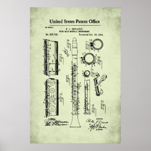 Affiche Brevet US - Clarinet