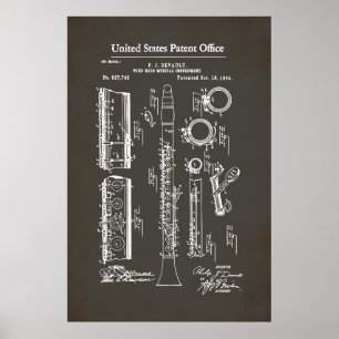 Affiche Brevet US - Clarinet