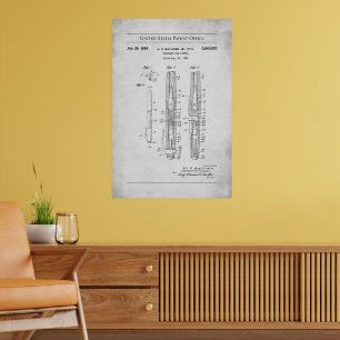 Affiche Brevet US de 1958 284902 - Pistol en stylo fontain