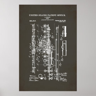 Affiche Brevet US - Flûte
