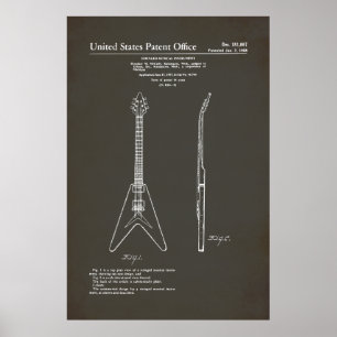 Affiche Brevet US - Gibson Flying V