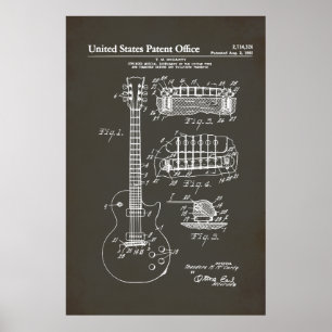 Affiche Brevet US - Guitare acoustique