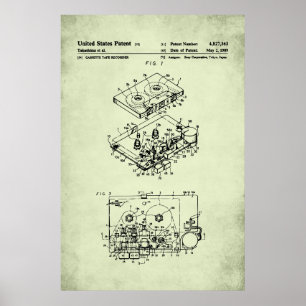 Affiche Brevet US - Lecteur Cassette