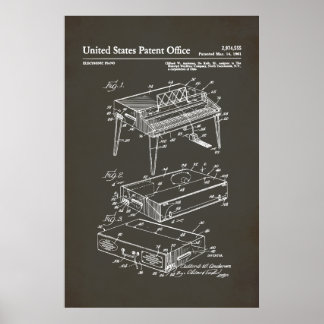 Affiche Brevet US - Piano électrique