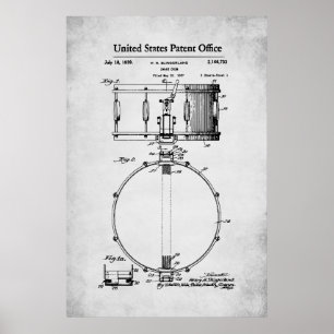 Affiche Brevet US - Snare Drum