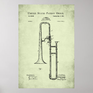 Affiche Brevet US - Trombone