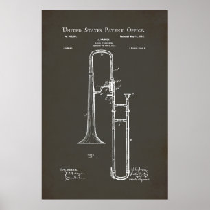 Affiche Brevet US - Trombone