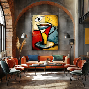 Affiche Brew silencieux — Expressionnisme abstrait contemp