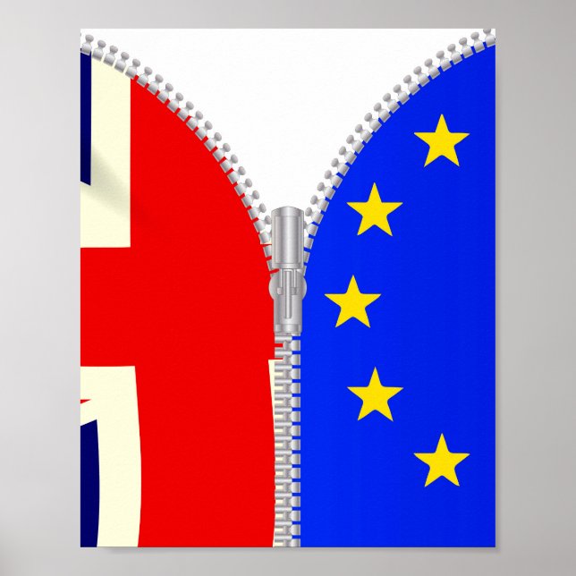 Affiche Brexit UK EU Split Zipper (Devant)