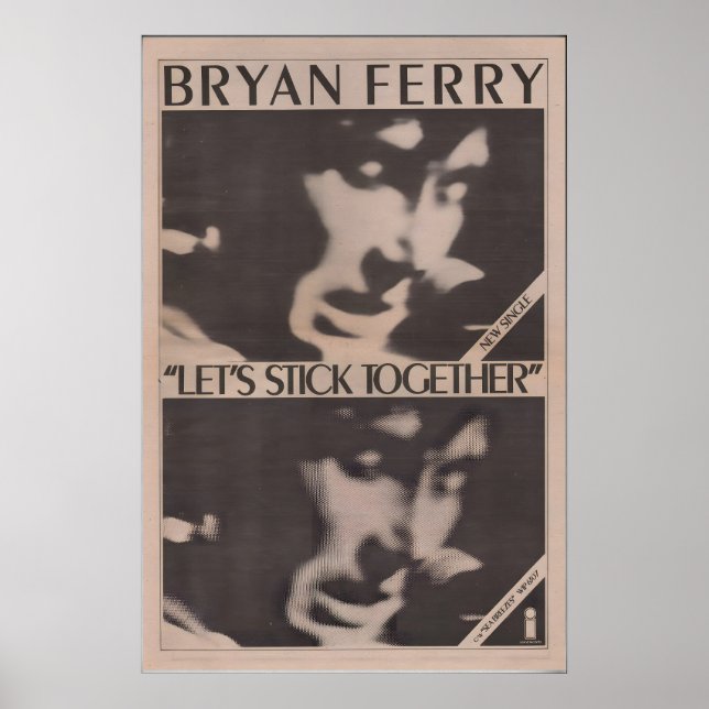 Affiche BRIAN FERRY - 1976 org. NME - Lets Stick (Devant)