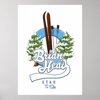 Affiche Brian Head Utah pour logo de ski
