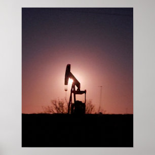 Affiche ~ Brian J. Palfrey de coucher du soleil du Texas
