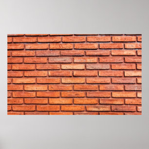 Affiche Brick wall orange brick wall brick