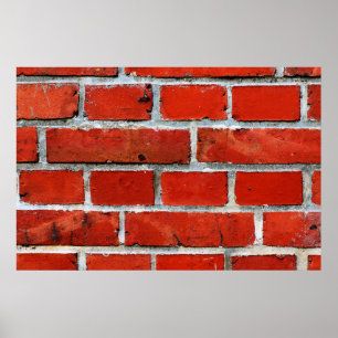 Affiche Bricks wall red bricks brick wall