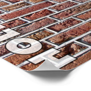 Affiche Brickwork néerlandais traditionnel Pointing Hollan