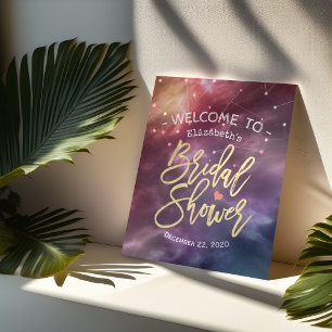 Affiche Bridal Shower Welcome Galaxy Nebula Constellations
