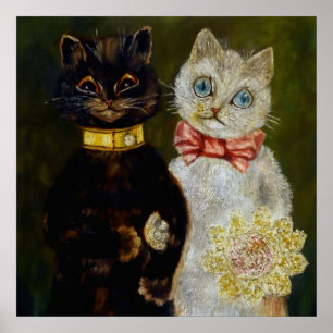 Affiche "Bride and Groom" de Louis Wain