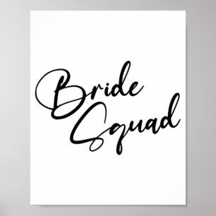 Affiche Bride Bridesmaid Brigade Bachelorette Party
