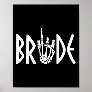 Affiche Bride Groom Skeleton Mariage gothique Fiançailles 