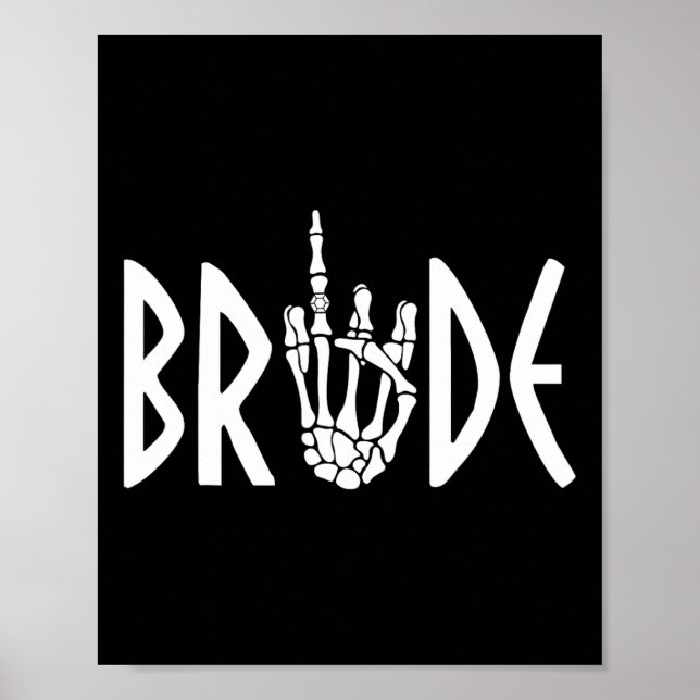 Affiche Bride Groom Skeleton Mariage gothique Fiançailles  (Devant)