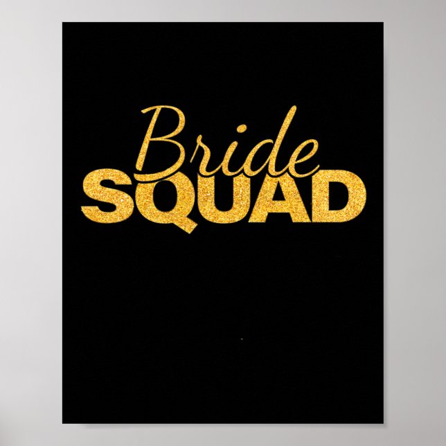 Affiche Bride Squad Bachelorette Party Bridesmaid Mariage (Devant)