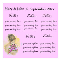 BRIDE Wedding seating chart.