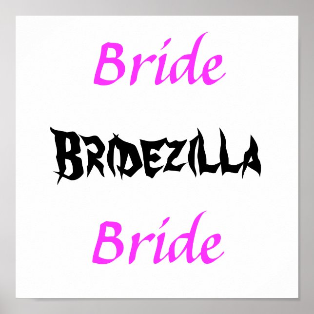 Affiche Bridezilla Bride (Devant)