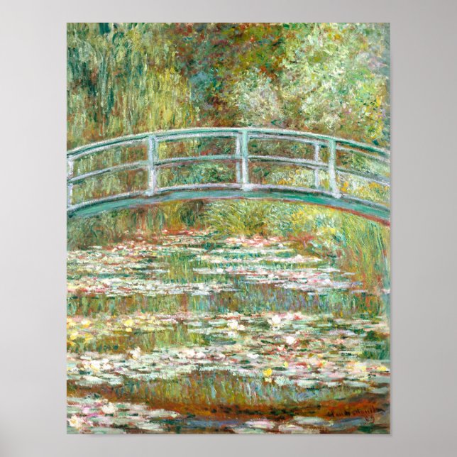 Affiche Bridge over a Pond of Water Lilies by Claude Monet (Devant)
