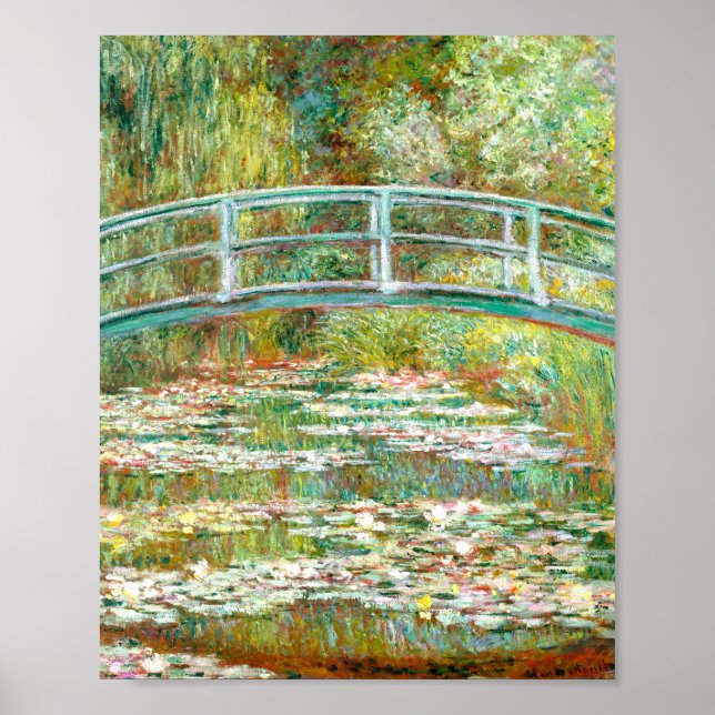 Affiche Bridge over a Pond of Water Lilies by Claude Monet (Devant)
