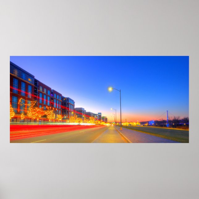 Affiche Bridge Park pendant Noël, Dublin, Ohio (Devant)