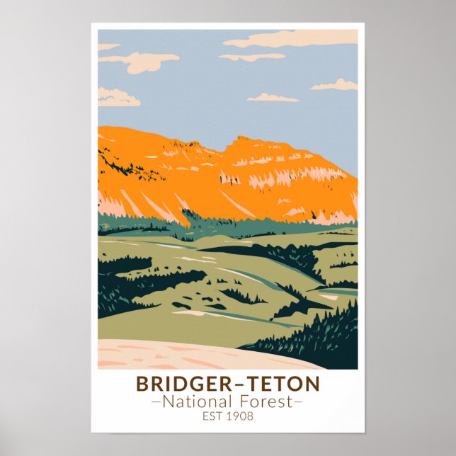Affiche Bridger Teton National Forest Sheep Mountain (Devant)