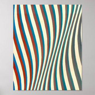 Affiche Bridget Riley peinture abstraite