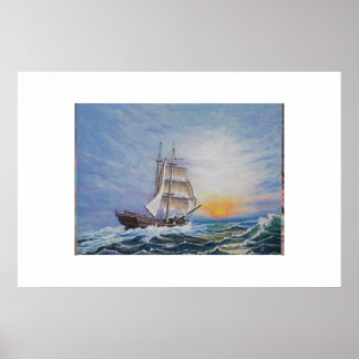 Affiche Brigantine On Lively Seas